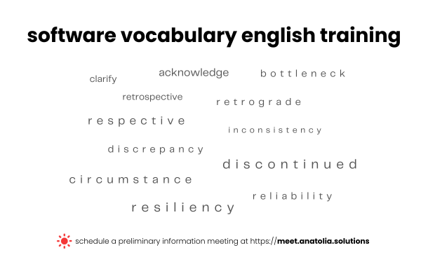 Training on English Vocabulary Used in Software Projects