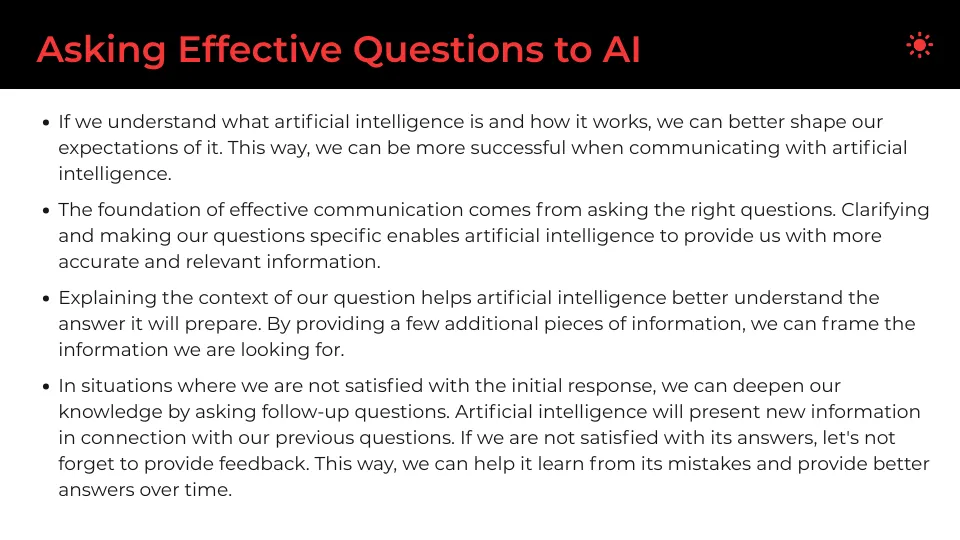 Asking Effective Questions To Ai