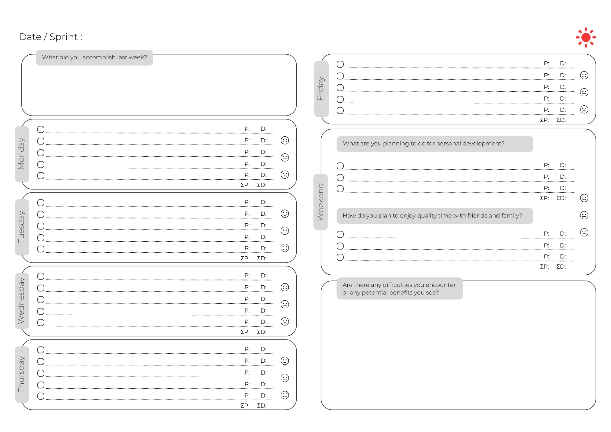 Weekly Plan View